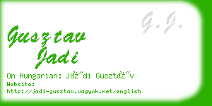 gusztav jadi business card